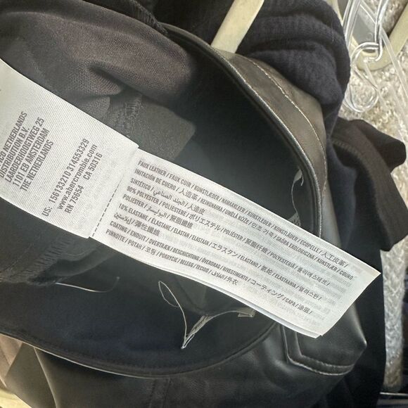 Abercrombie & Fitch Vegan Leather Black Pants 27/4 - Picture 7 of 7